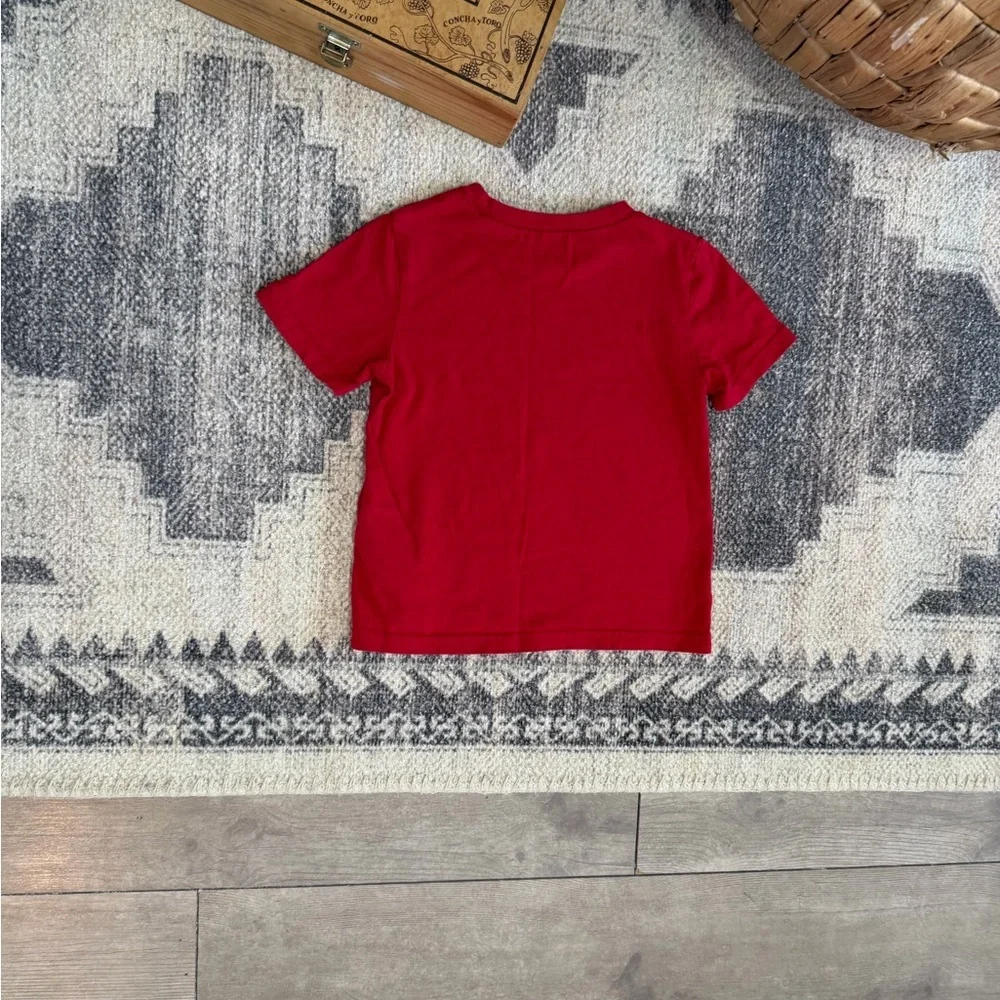 New Ralph Lauren 24 Months Boys' Red Short-Sleeve Polo Tee with Navy Pony